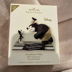 Walt Disney Steamboat Willie ornament. 80th Anniversary Special Edition